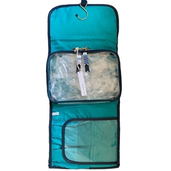 Sophia Joy Hanging Cosmetic Makeup Travel Bag Beauty Organizer Trifold - Picture 5 of 13